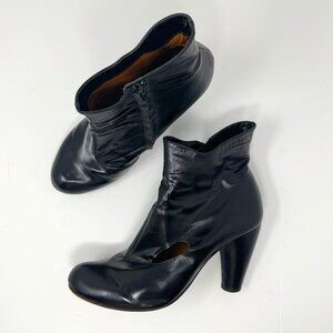 chie mihara black leather cut out heeled boots EU 41 US 11